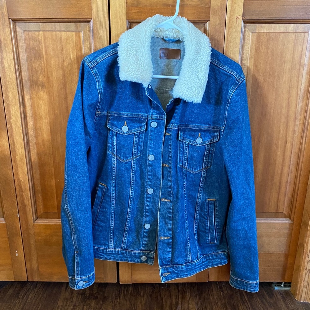 ASOS Denim Jacket with fur lined collar